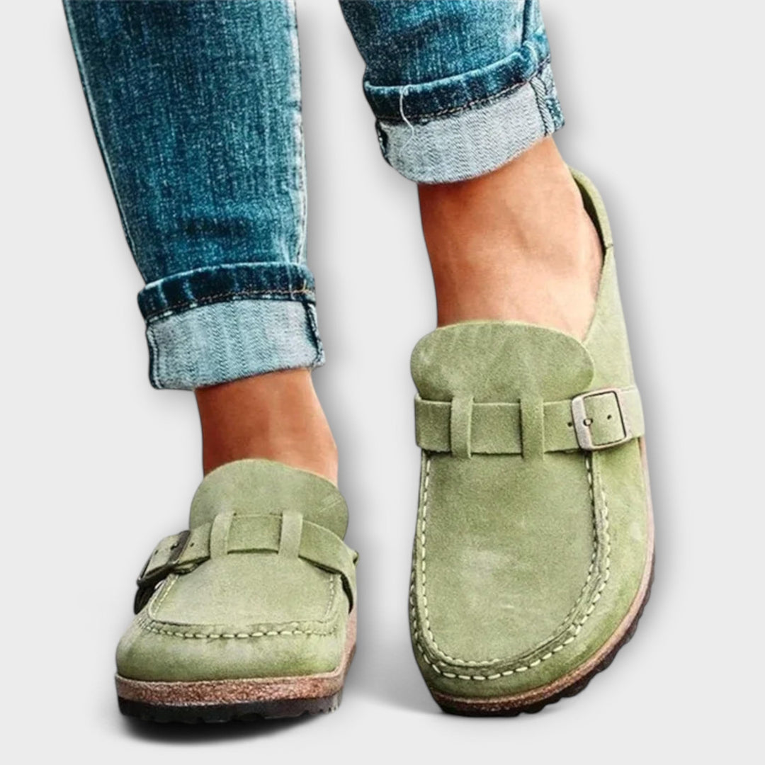 Sara | Orthopedic Moccasins with Decorative Buckle