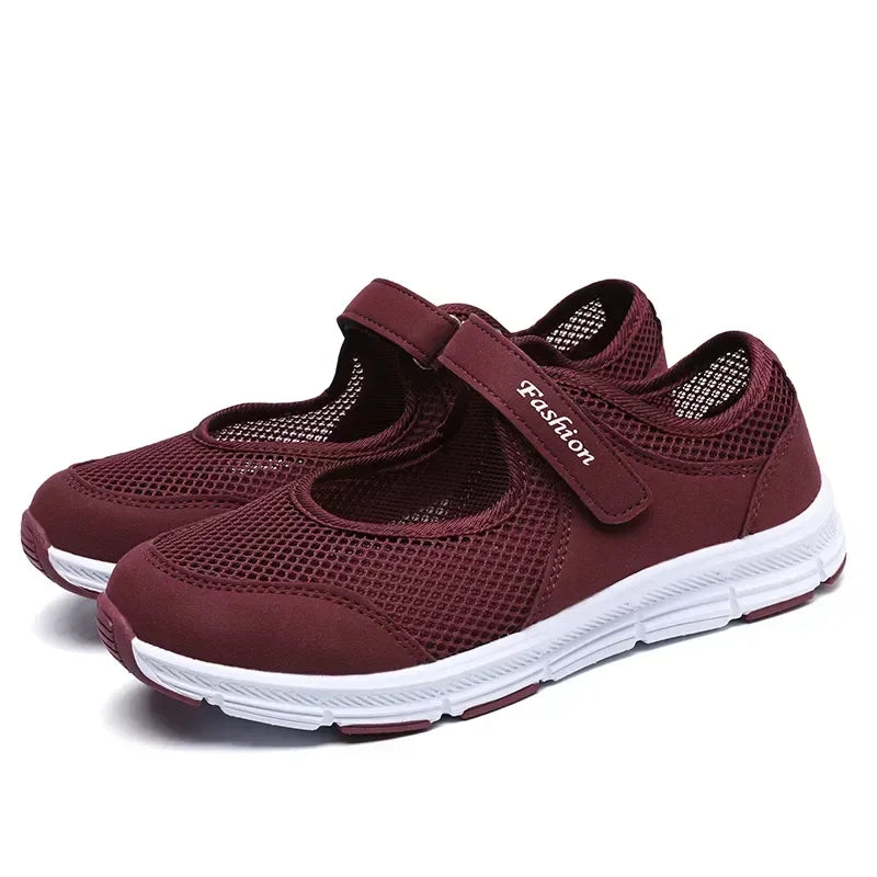 Women Breathable Vulcanized Shoes Sneakers Fashion Women Breathable Mesh Casual Walking Shoes Work Shoes