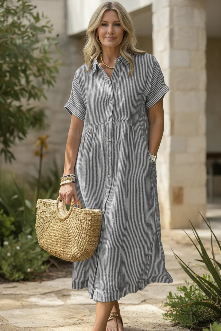 MARIA - LOOSE STRIPE DRESS - Effortless Comfort, Everyday Confidence