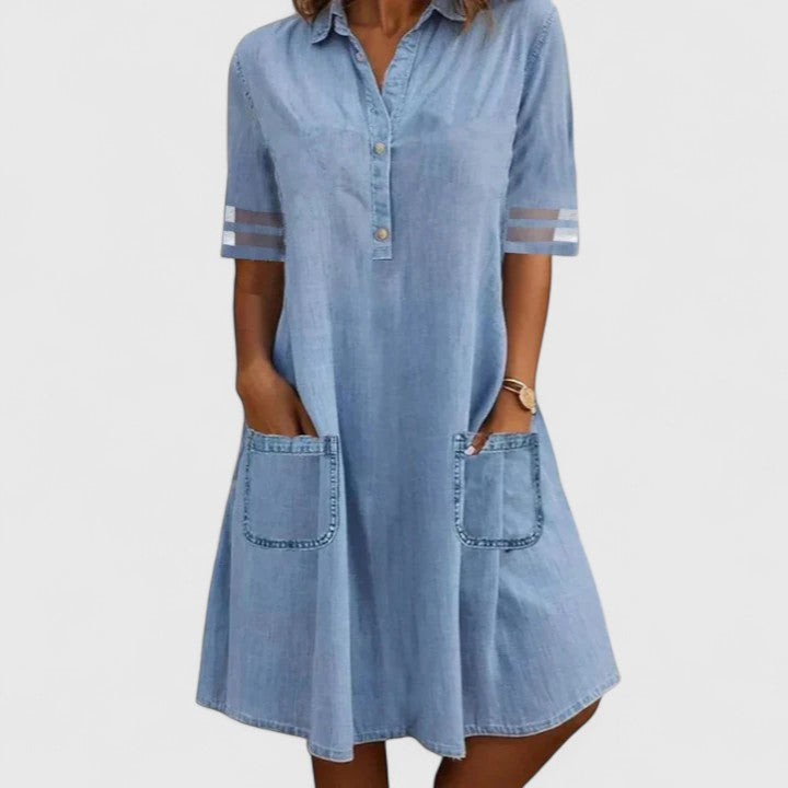 Blair | Figure-Enhancing Denim Dress
