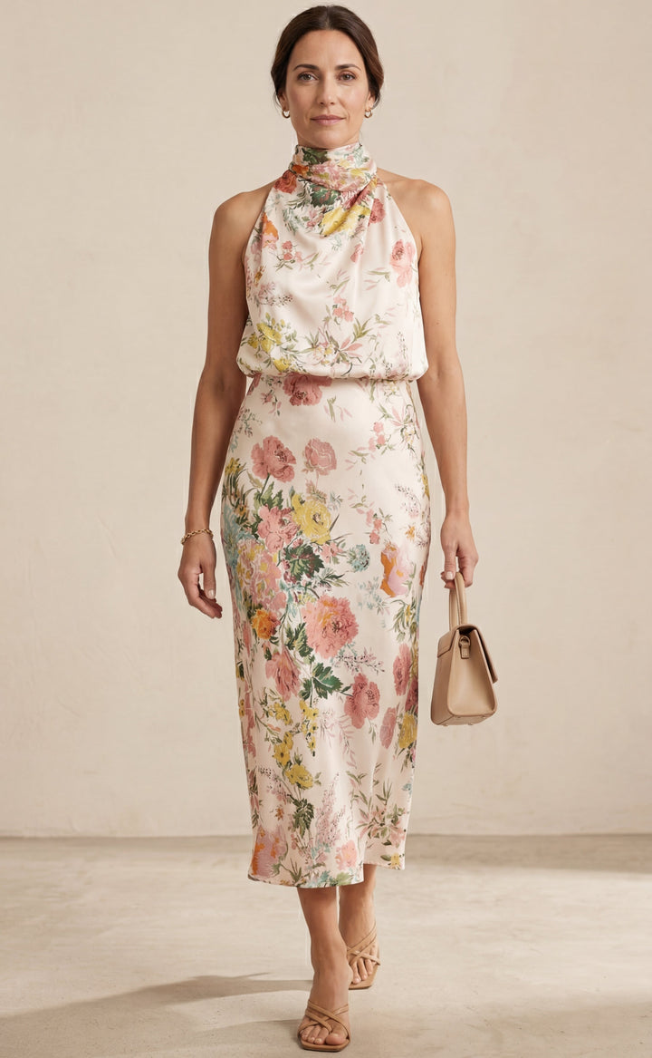 Lacey | Floral Halter Maxi Dress