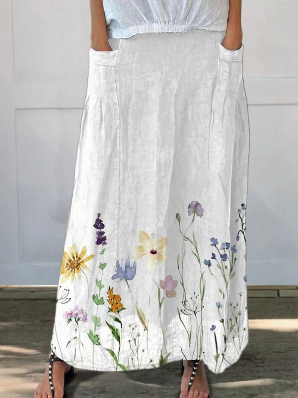 Meadow | Watercolor Pocket Skirt