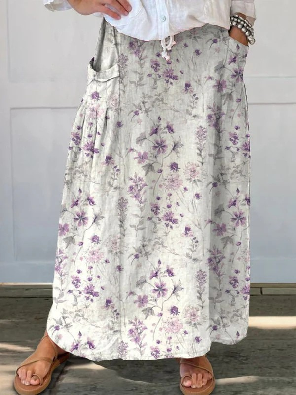 Rosabel | Vintage Floral Pocket Skirt