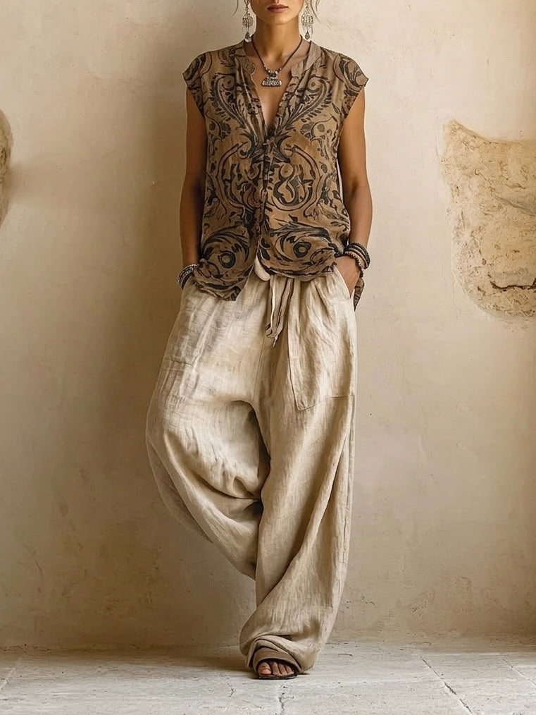 Brienne | 3-Piece Cotton and Linen Blend Set