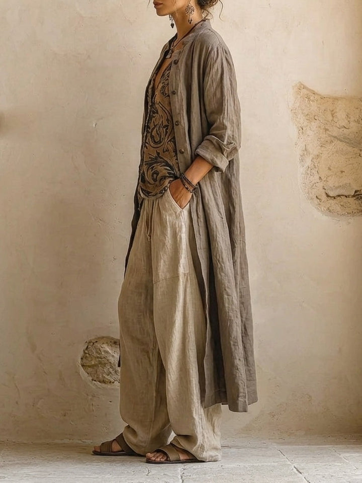 Brienne | 3-Piece Cotton and Linen Blend Set