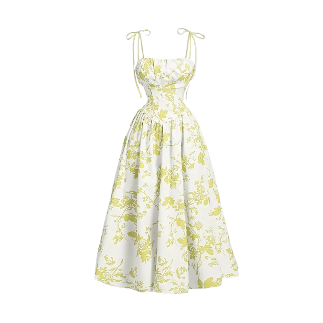 Rosalie | French Floral Tie-Shoulder Cami Dress