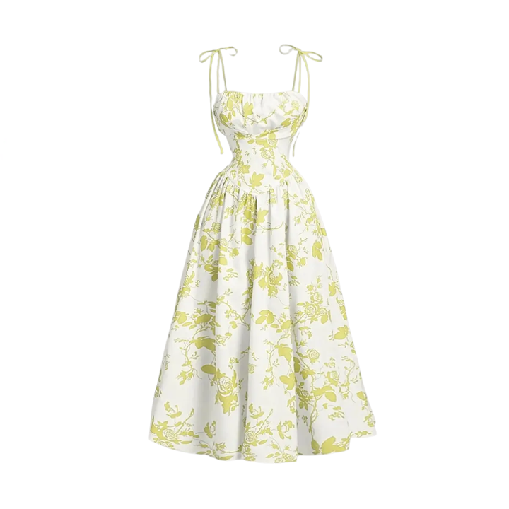 Rosalie | French Floral Tie-Shoulder Cami Dress