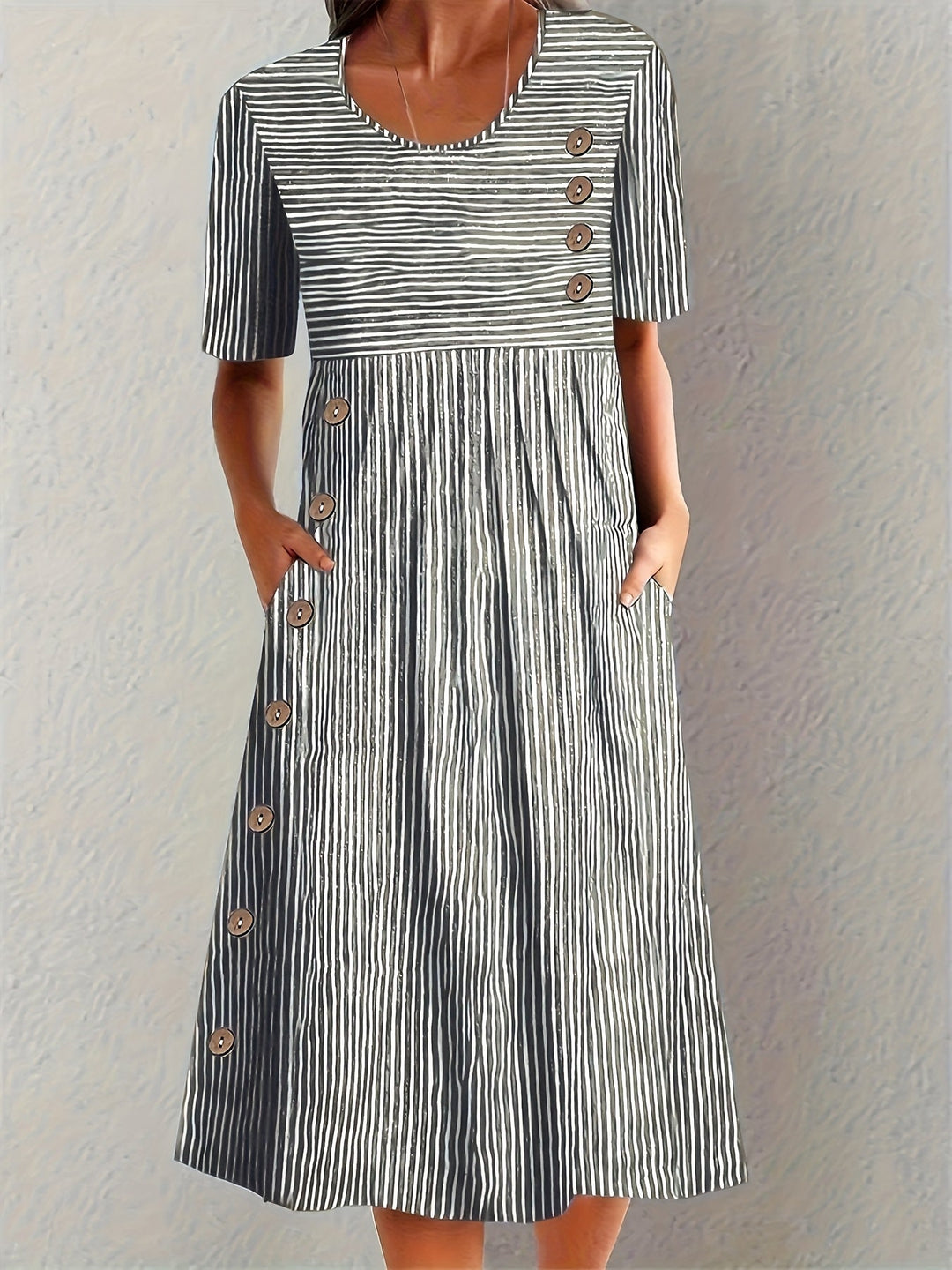 Coralie | Crisp Striped Summer Maxi