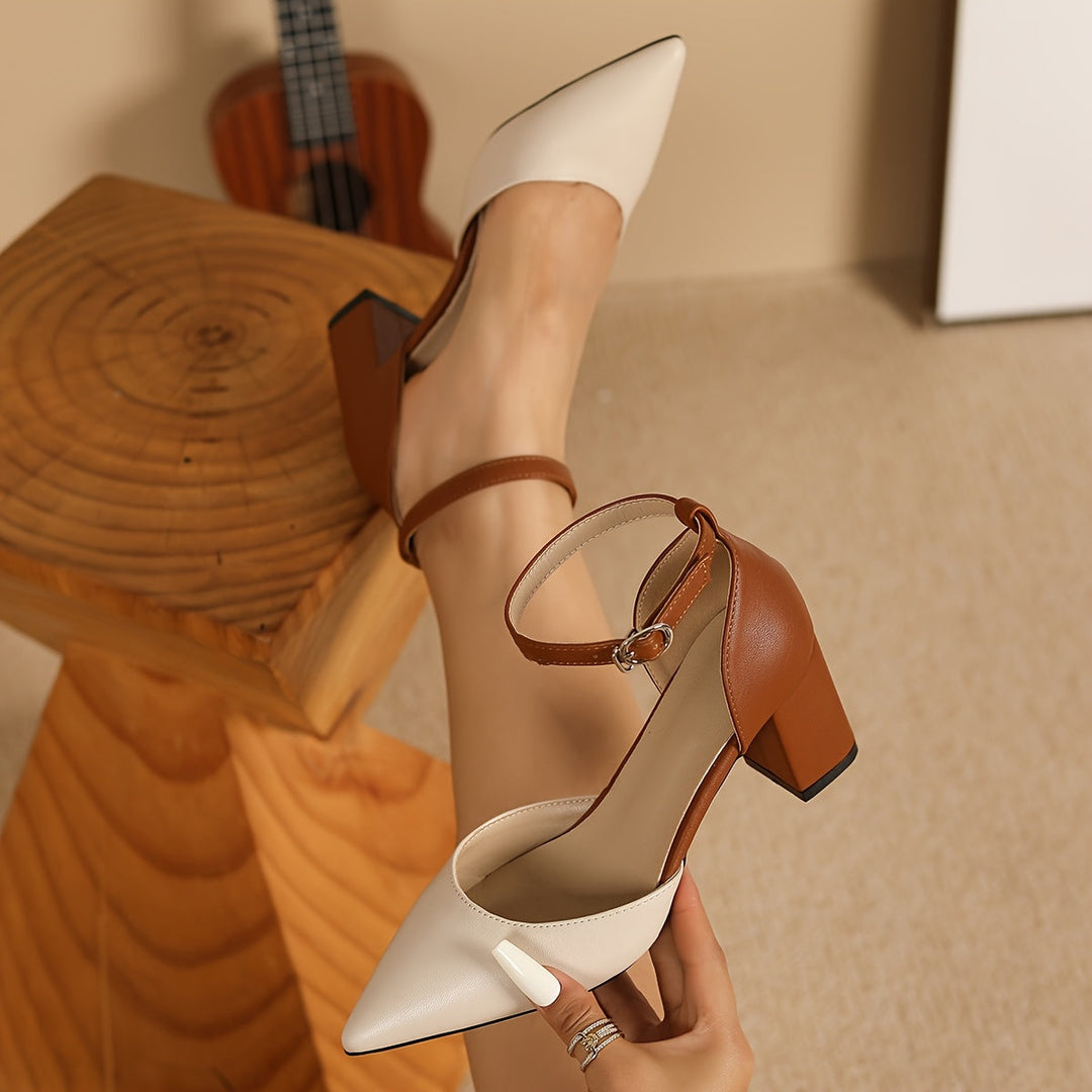 Marielle | Two-Tone Strappy Heels