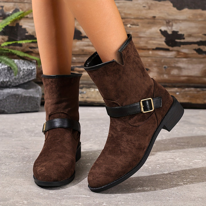 Fabienne - Adjustable Buckle Strap Ankle Boots