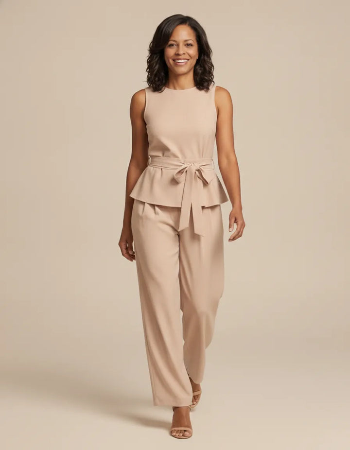 Discover Coordinated Sophistication and All-Day Comfort: The Camila Set — Apricot