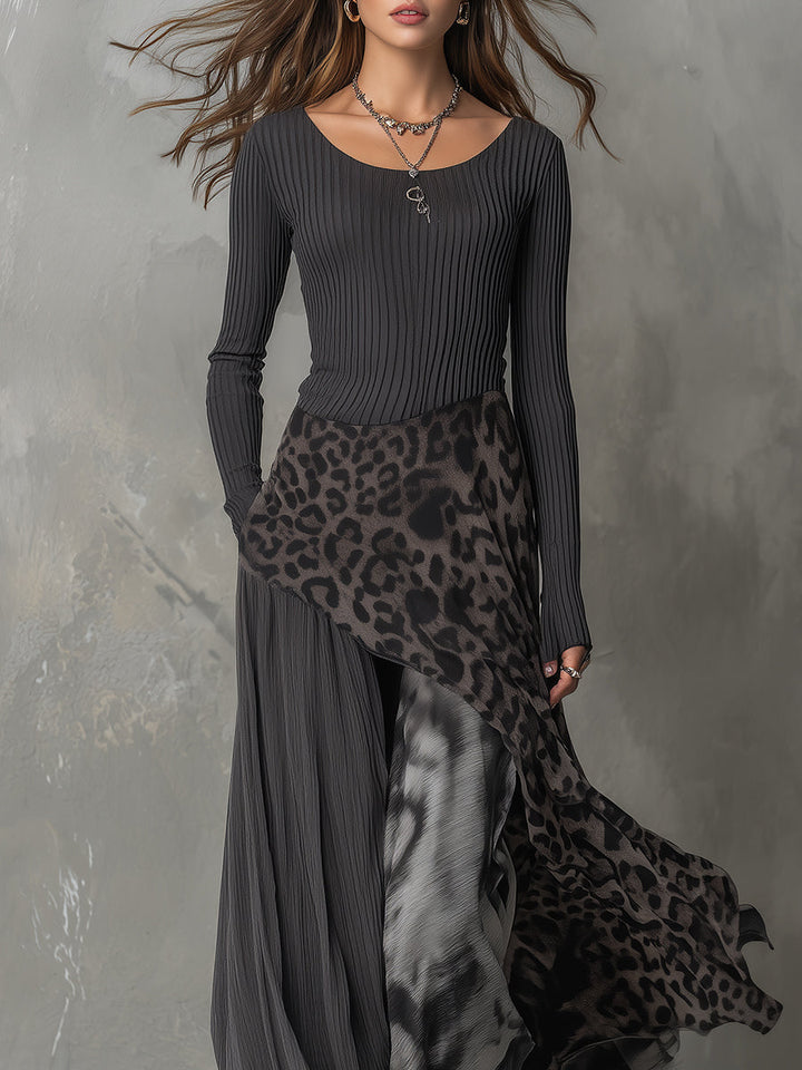 Brooke | Bohemian Animal Print Maxi Dress