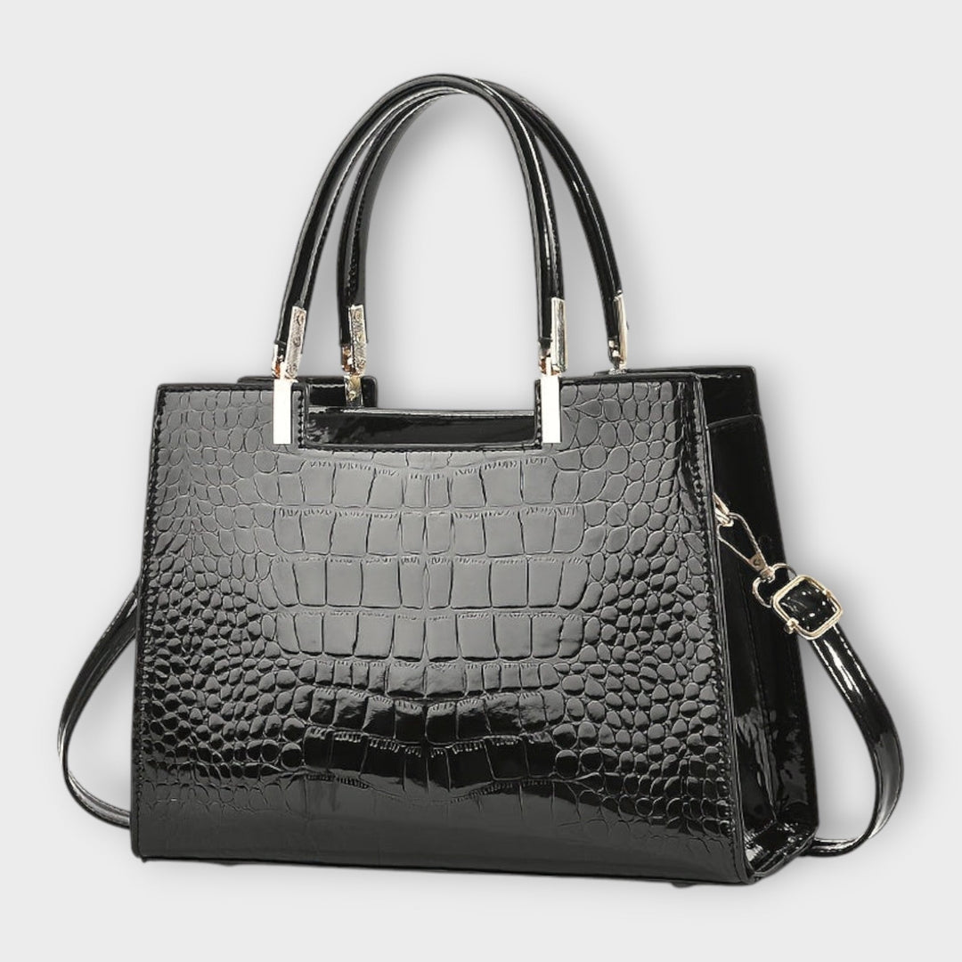 Maddivale | Glossy Crocodile Pattern Handbag