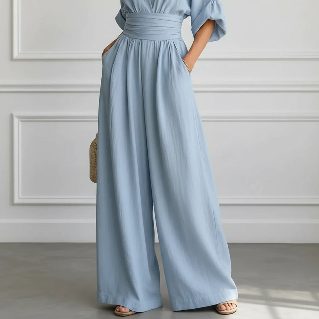 Madison | Wide Leg V-Neck Jumpsuit