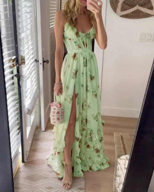 Natalie | Romantic V-Neck Floral Dress