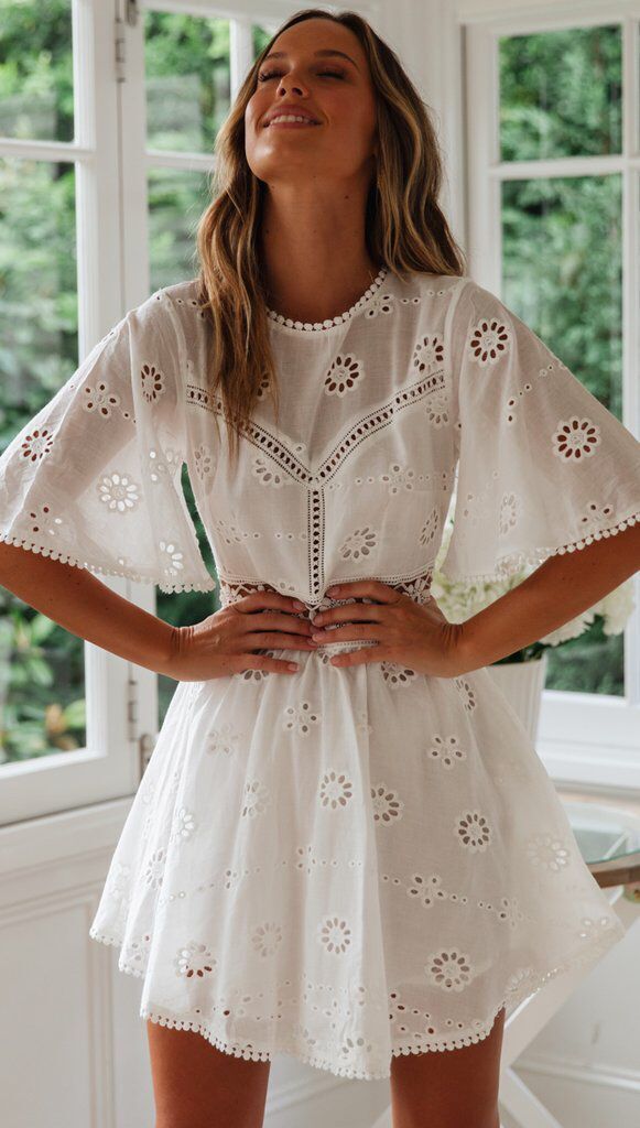 Fleur | Backless Bell-Sleeve Dress