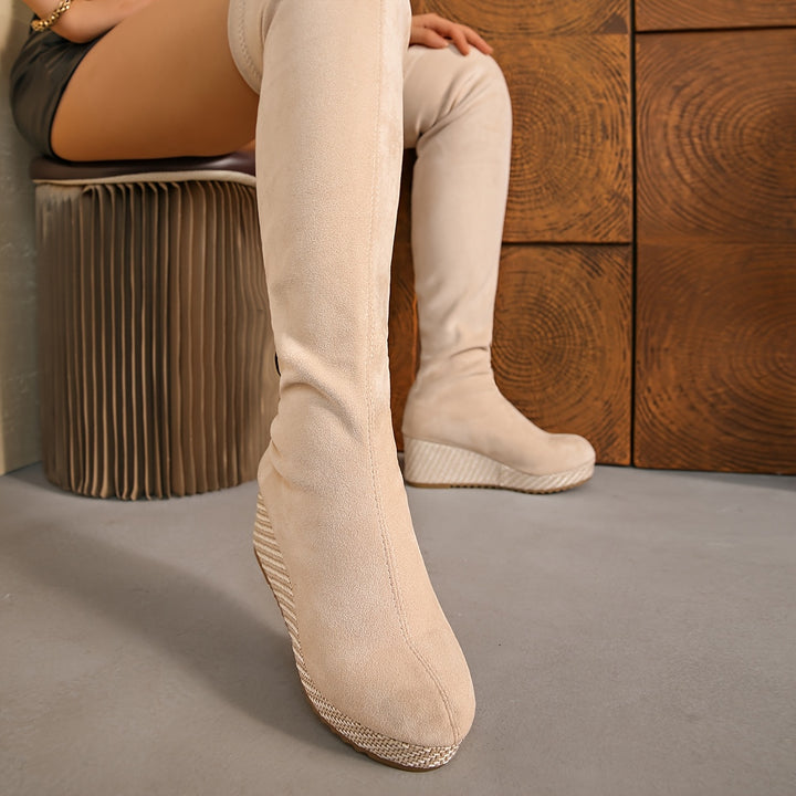 Alexandra - Thick Sole Elastic Boots