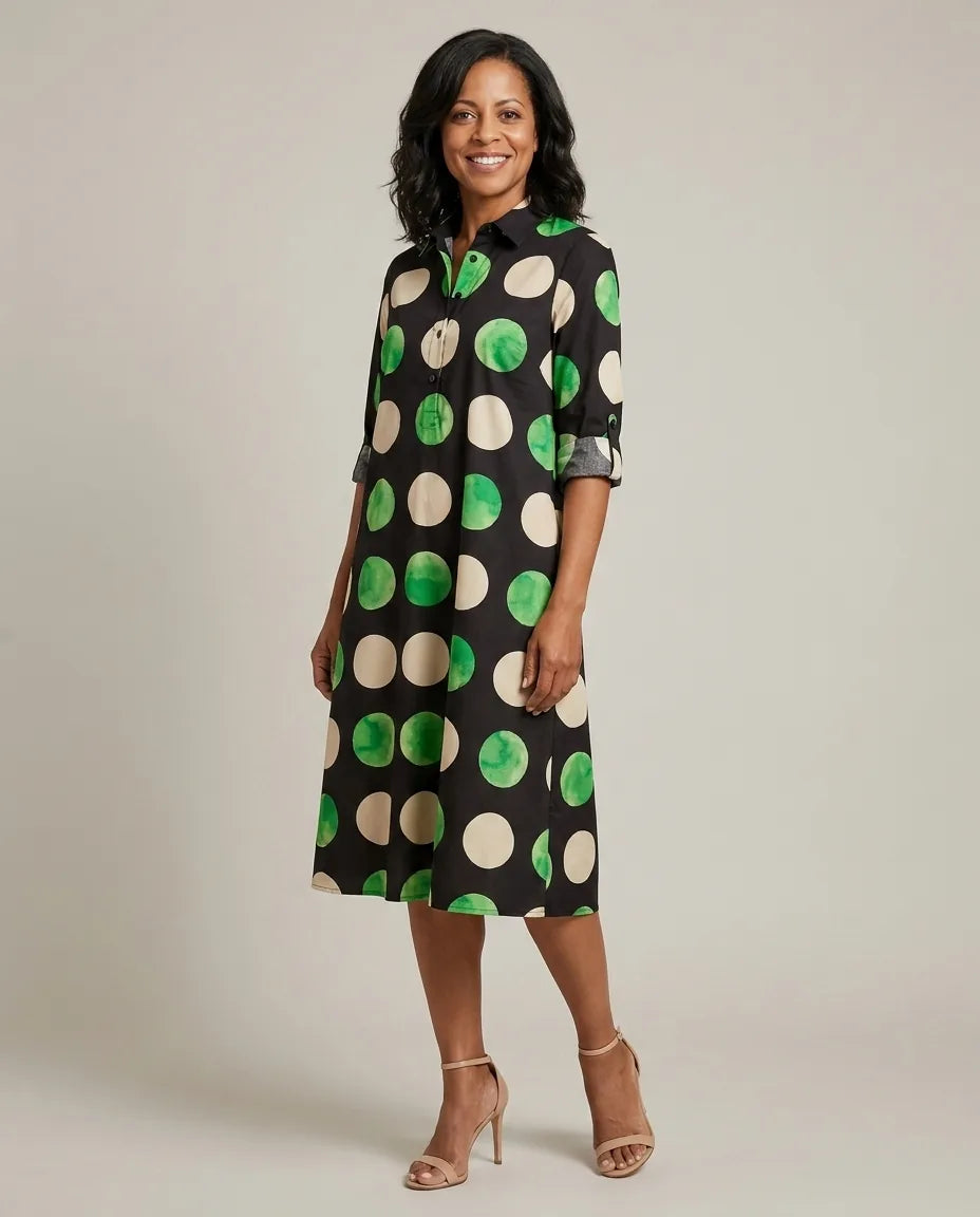 Naomi | Elegant Midi Dress — Black