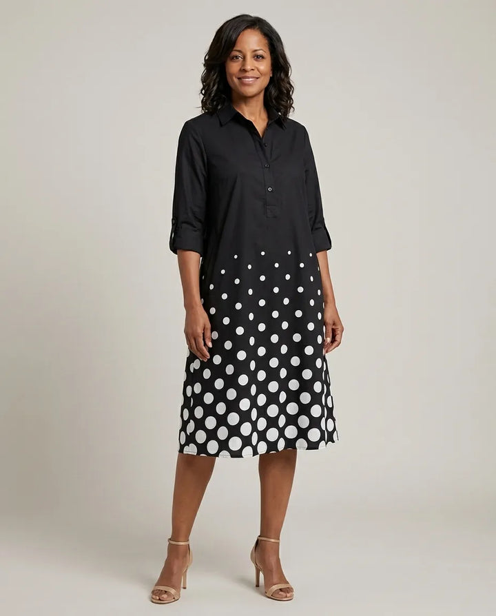 Faith | Stylish Midi Dress — Black