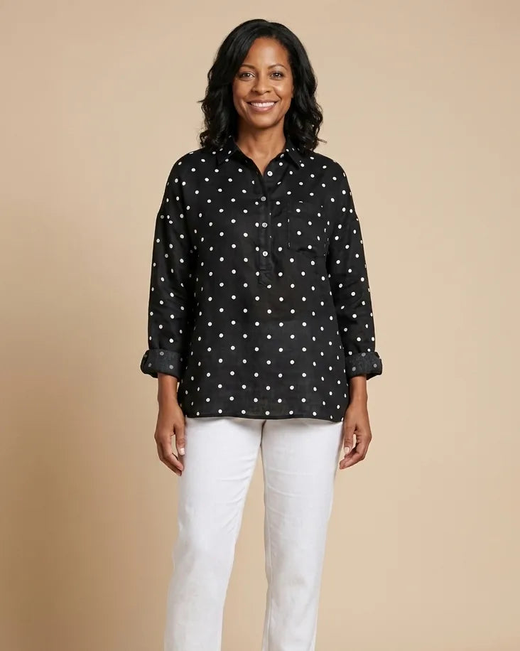 Zoe | Elegant Linen Summer Blouse