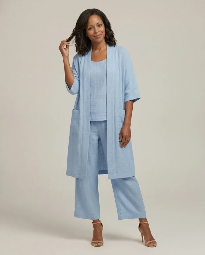 The Audrey Set: Where relaxed comfort meets sophisticated, everyday style. — Blue