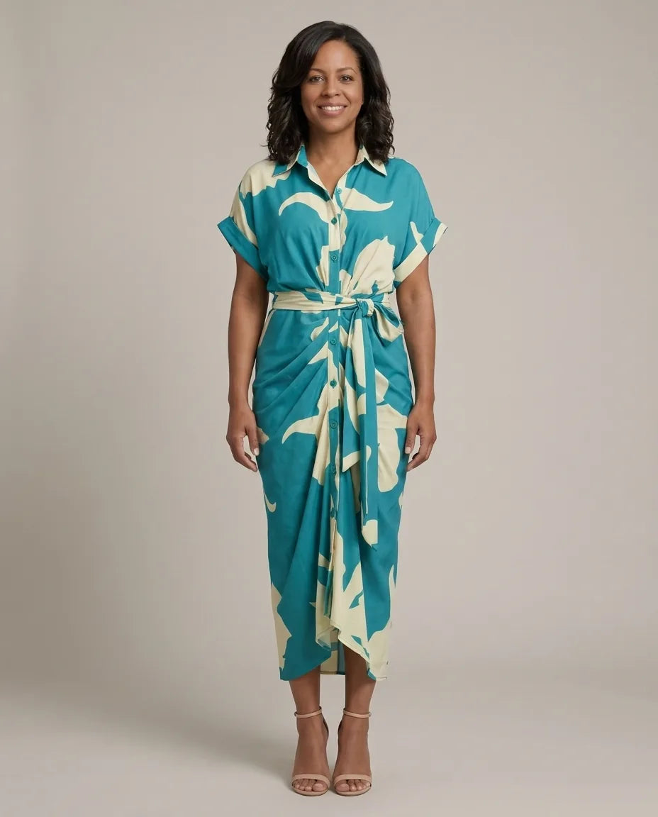 Stella | Elegant Casual Dress — Blue