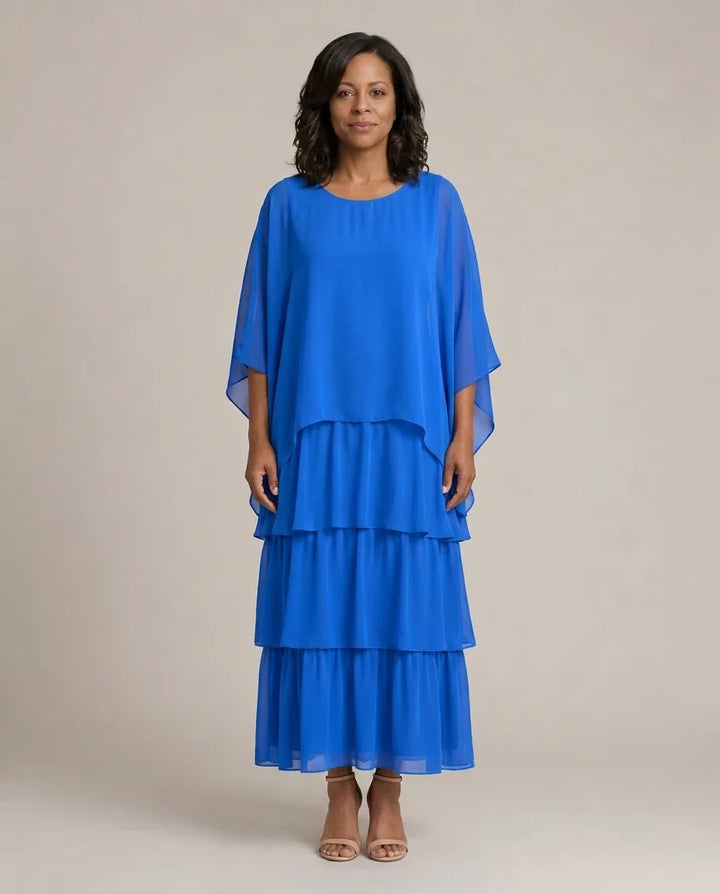 Lara | Elegant Flowing Maxi Dress — Blue