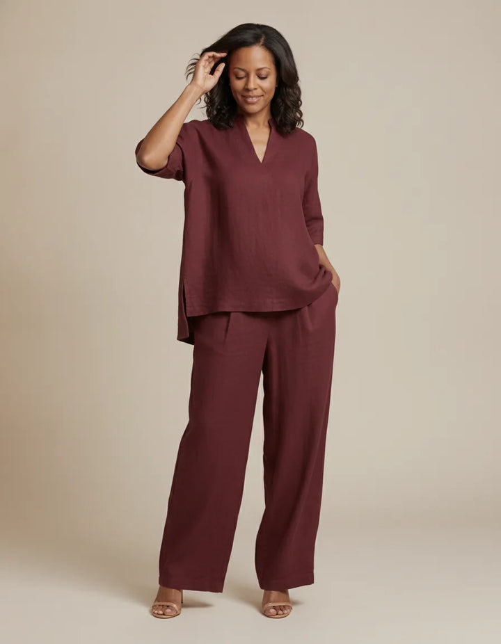 The Art of Effortless Style: Introducing the Eliza Set. — Burgundy