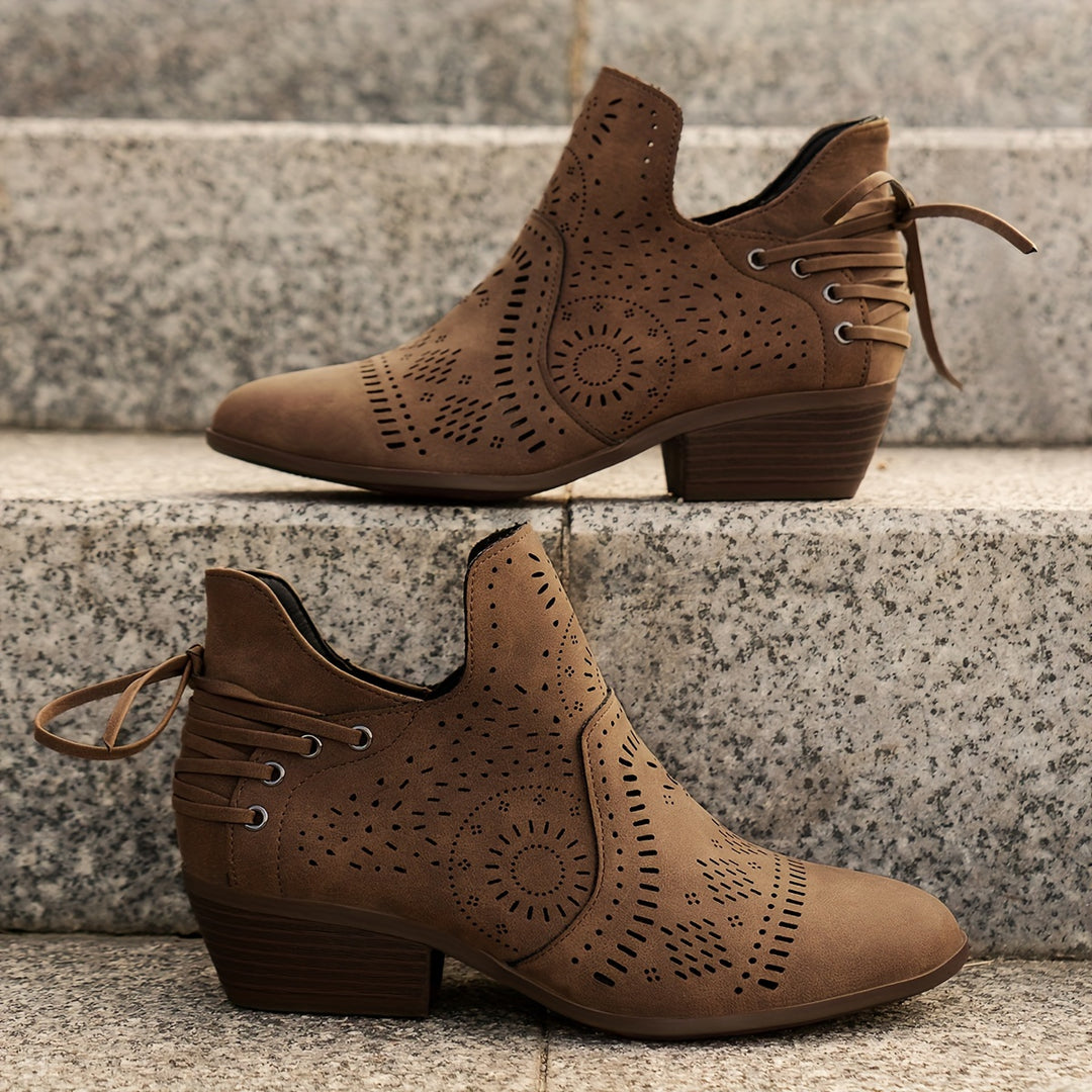 Pam - Sleek Silhoutte Patterned Boots