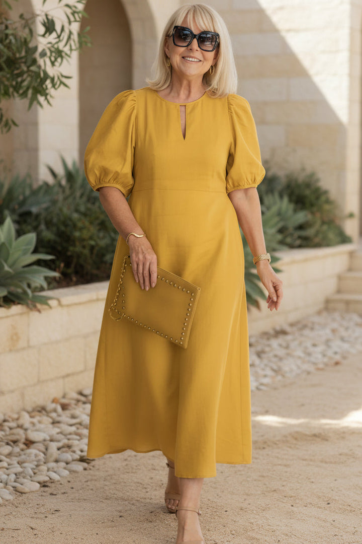 Angela | Elegant Tummy Covering Maxi Dress