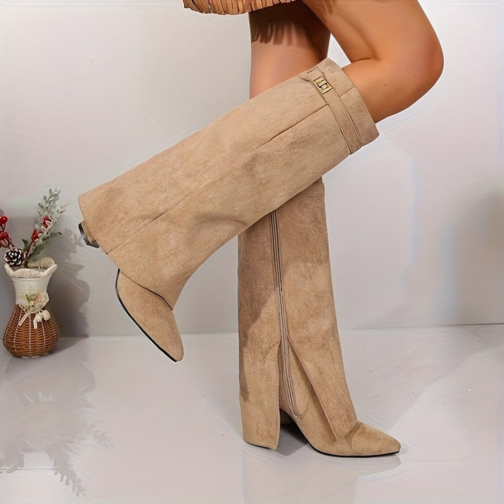 Gwenda - Apricot Style Buckled Boots