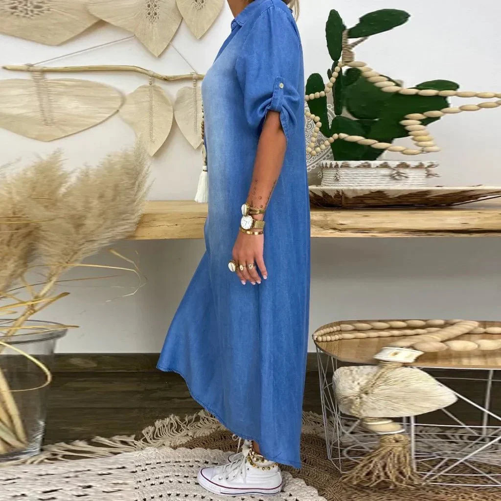 Gloria - Comfortable Denim Dress