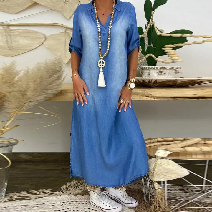 Gloria - Comfortable Denim Dress