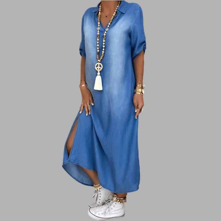 Gloria - Comfortable Denim Dress