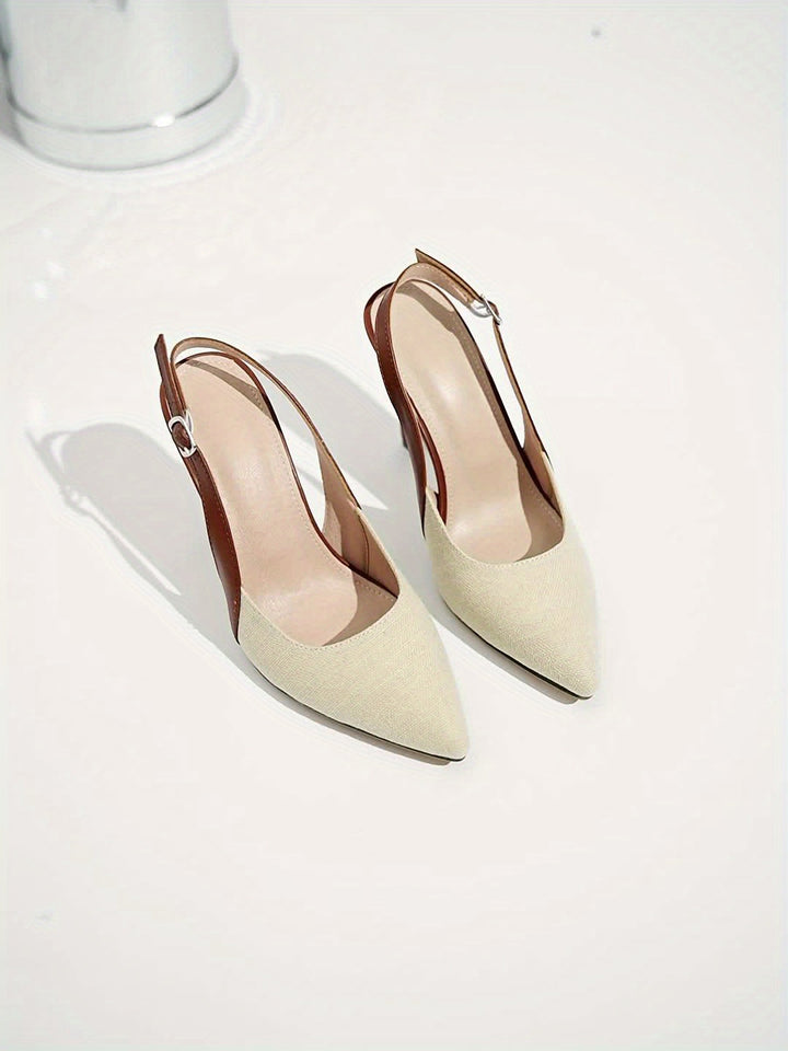 Gemini said Amélie | Contrast Slingback Heels