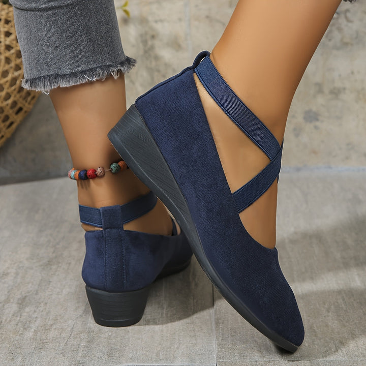 Elise - Ballerina Flats with Criss-Cross Straps