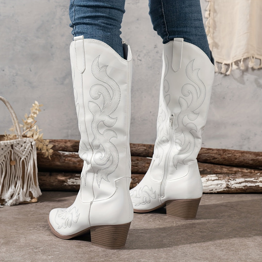 Sharina - Slip-on Retro Cowboy Boots