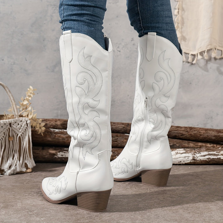 Sharina - Slip-on Retro Cowboy Boots