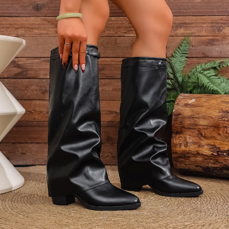 Susan - Pointed Toes Knee-High Boots