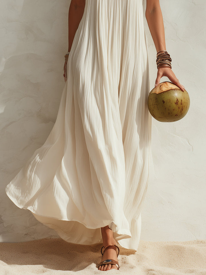 Sofia | Elegant Coastal Sleeveless Maxi Dress