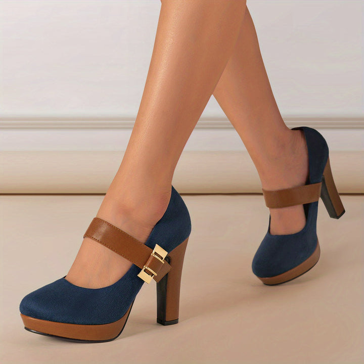 Chantrel - Elegant pumps with square Heels