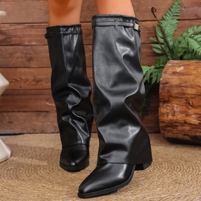 Susan - Pointed Toes Knee-High Boots