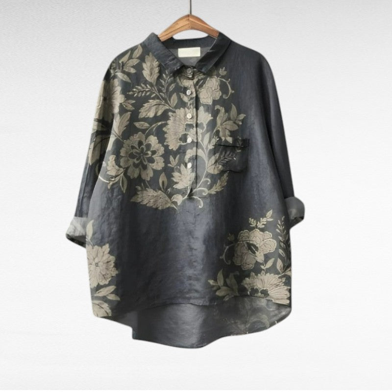Celeste | Elegant Linen Summer Blouse — product