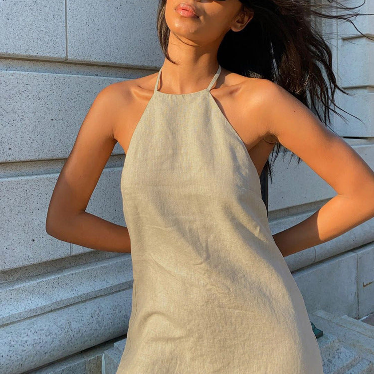 Sue | Halter Mini Dress