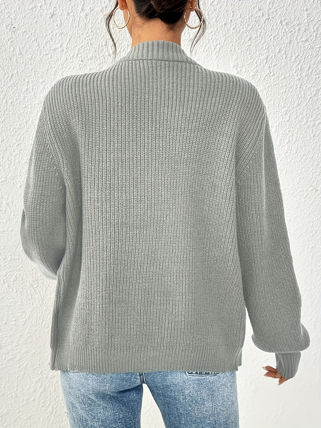 Hillary | Plain Color Front Button Cardigan