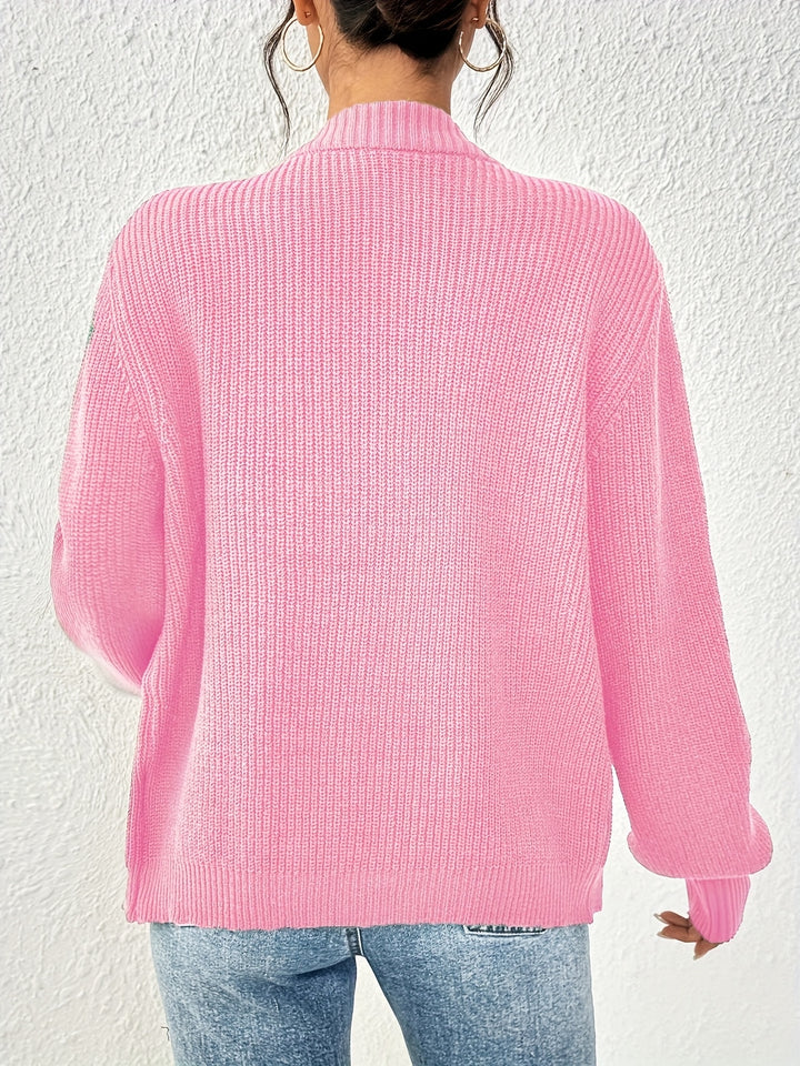 Hillary | Plain Color Front Button Cardigan