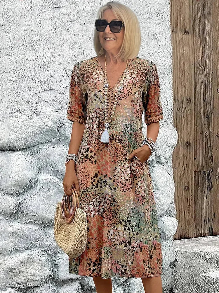 Lena | Lightweight V-Neck Dress