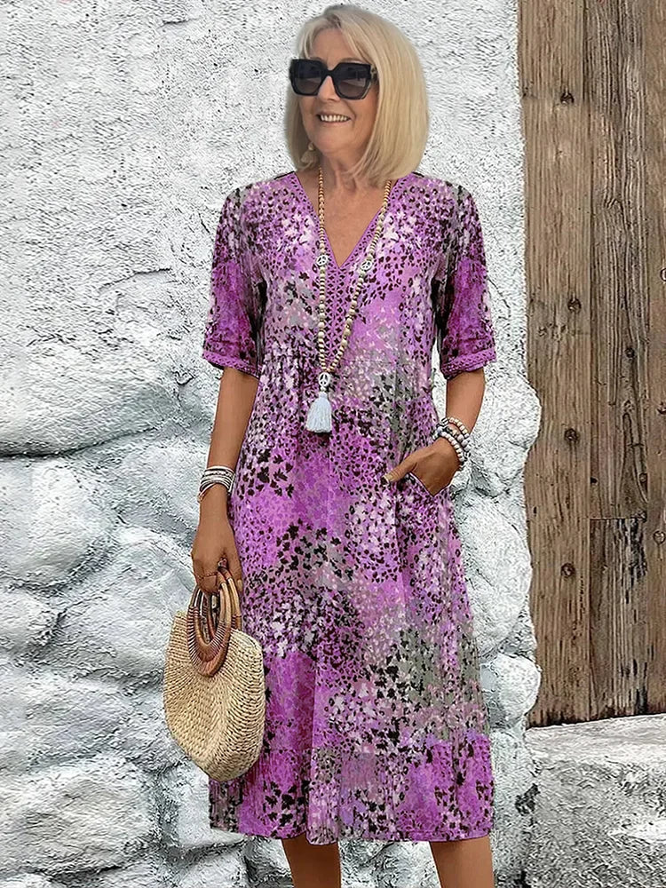 Lena | Lightweight V-Neck Dress