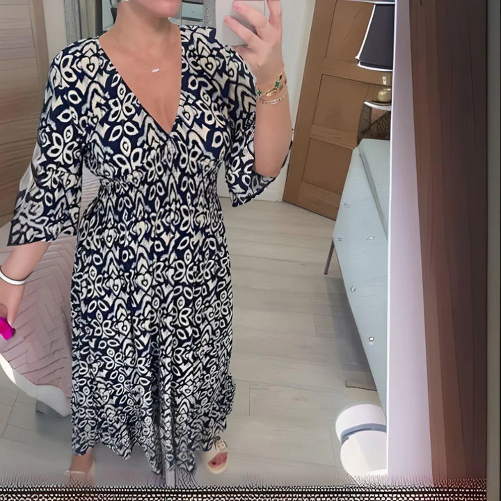 Lillia – Boho Printed Dress