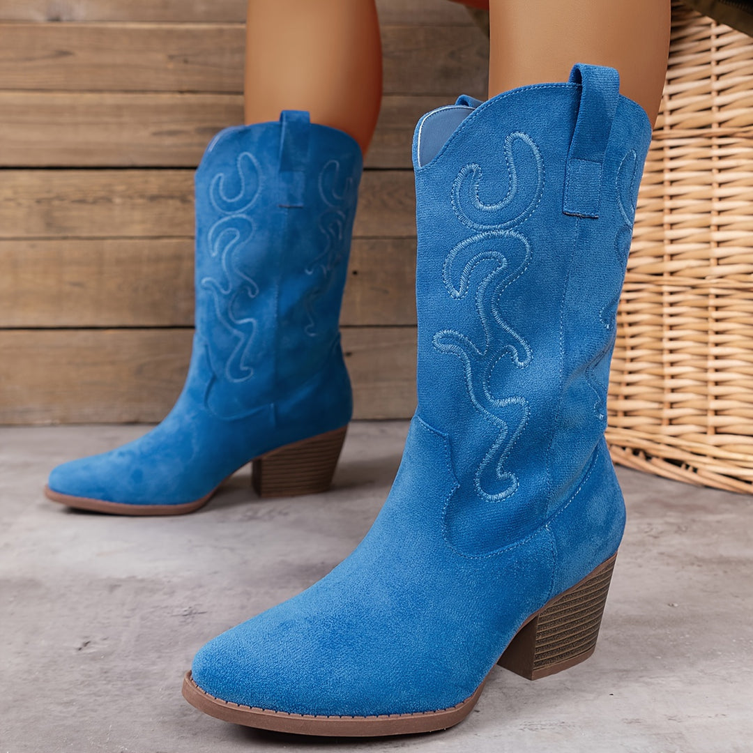 Gorgiana - Mid-Calf Chunky Boots